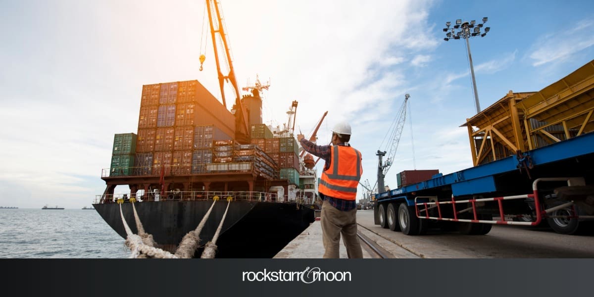 shipping expert directing a boat
